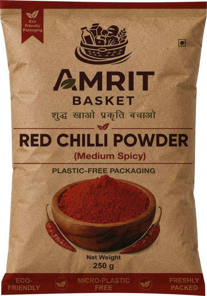 Lal Mirch Powder (Red Chilli Powder) - Medium Spicy | Amrit Basket